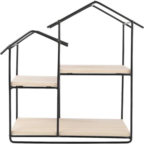 1Pc Solid Wood Wall Shelf Nordic Style Storage Shelf Creative Wall Stand Home Office Storage Shelf Rack Holder