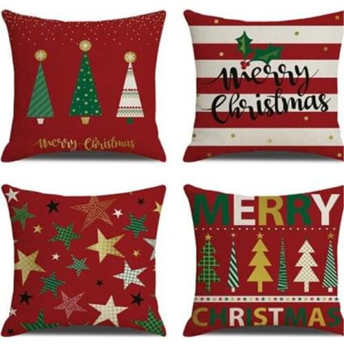 1pcs Christmas Cushion Cover For Living Room Sofa Home Decorative Housse De Coussin Home Christmas Decorations noel natal xmas