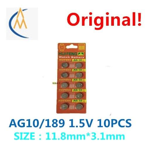 10PCS New authentic AG10 1.5 V buttons glo-sticks/watch LR45 L1131 189 389 calculator light-emitting toys