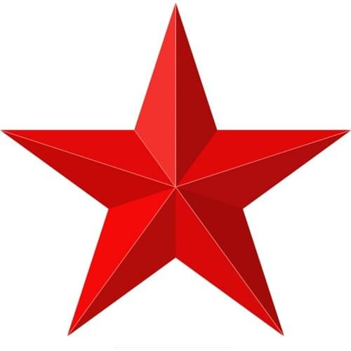 Car Sticker Fashion Red Star Decorative Cover Scratch Car Sticker Motorcycle Waterproof PVC Decals 15cm*14cm