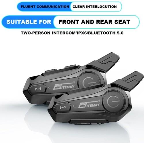 2Pcs/Lot E1 Bluetooth Intercom Motorcycle helmet bluetooth headset for 2 Rider intercomunicador Moto Interphone Headset Wireless