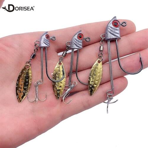 DORISEA 5pcs Lead Jig Head Hook Spinning Bait Lure 7g 10g 17g