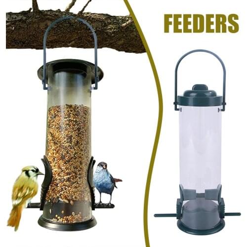 Birds Feeder Hanging Portable Birds Food Dispenser Birds Accessoires for Outdoor Patio Garden H88F