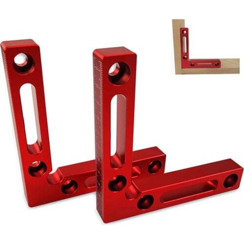 2pcs Aluminium Alloy Squares Right Angle Ruler 90 Degree Positioning L Block Square 4.7" x 4.7" Woodworking Carpenter Tool