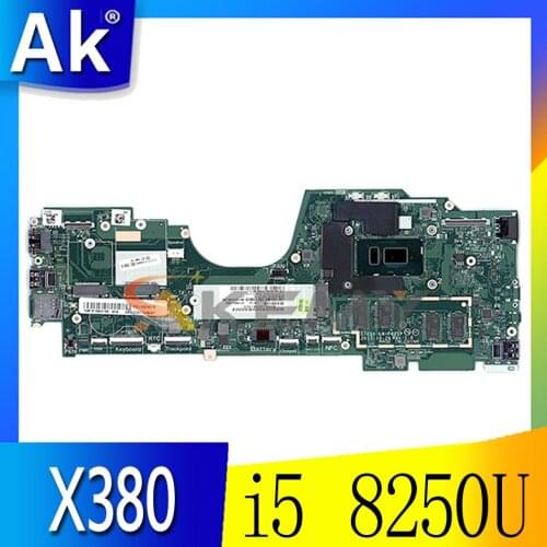 LA-F421P For ThinkPad X380 Yoga laptop motherboard CPU i5 8250U RAM 8GB tested 100% working FRU 02DA004 02DA006 5B20X01166