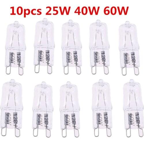 10x 120V 25W 40W 60W Oven Light Bulb G9 High Temperature Bulb Steamer Light G9 Oven Lighting Bulb