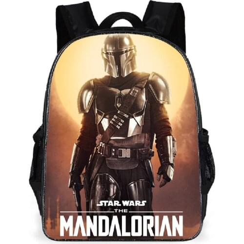 Mandalorian Wars SchoolBags Boys Girls Primary Backpacks Orthopedic Star Wars Kids Print School Bags Knapsack Grade 1-4 Mochilas