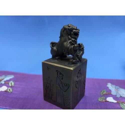 Copper Exquisite Manual Chisel Engraved Seal 2 Pcs/Lot