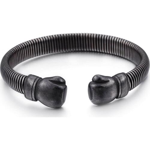 Stainless steel mens boxing bracelets Fashion punk titanium steel boxing bracelets