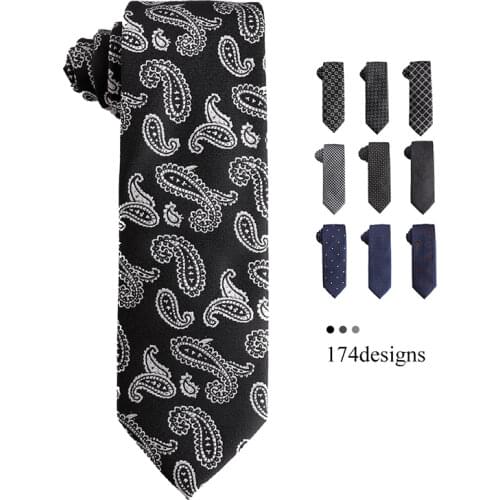 2021 New Luxury Mens Necktie Fashion Jacquard Woven Microfiber Wedding Ties Thick Blue Navy Floral Men Tie Accessories Gift