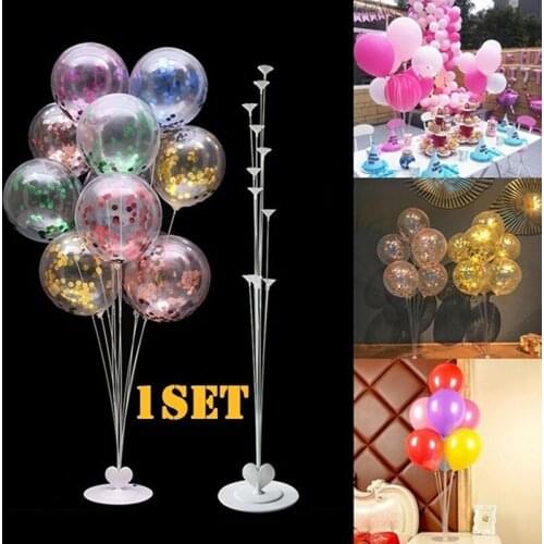 7 In 1 Plastic Balloon Accessory Base Table Aupport Holder Cup Stick Stand New