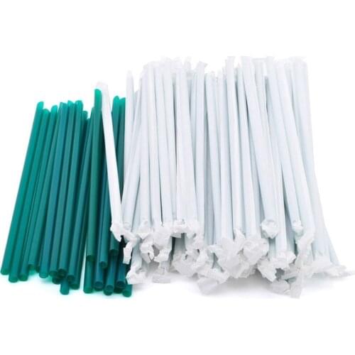 Barware Bar Accessories Independent Packing Disposable Plastic Straws Juice Drinking Straw Kids Birthday Wedding 100pcs/lot