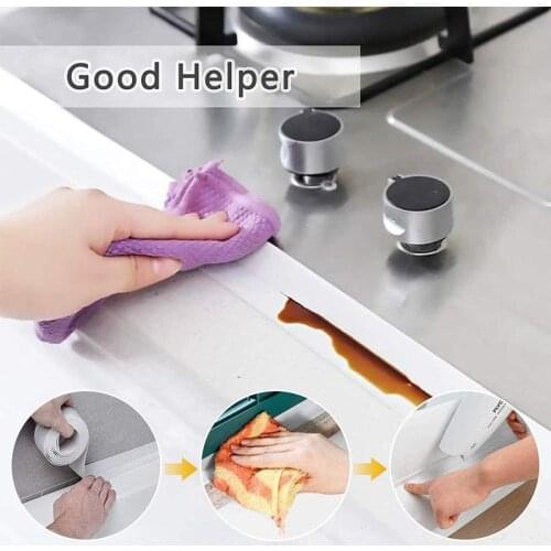 PVC Waterproof Wall Sticker Self Adhesive Sink Stove Crack Strip Kitchen Bathroom Bathtub Corner Sealant Tape Waterproof