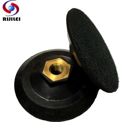 RIJILEI 4Inch Rubber Backer Pads 100mm Holder Pads Back Up For Polishing Pads Bonnets For Polisher Angle Grinder 4JTB-M14