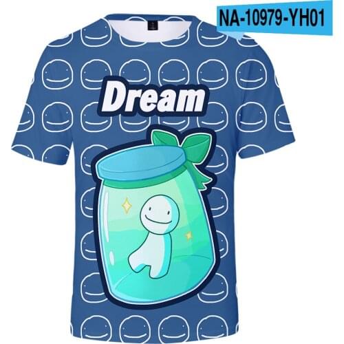 Dream Smp Dreamwastaken Anime clothesT-shirt Cute Tops Graphic Tees Boys/girls 3D T Shirt Funny Tshirt Fashion Clothes Leisure