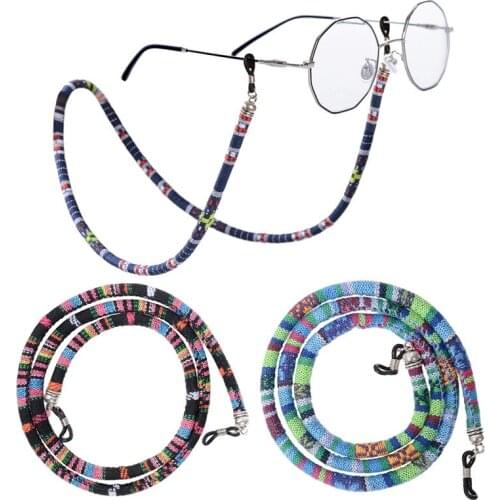 Imixlot 1PC Cotton Eyewear Spectacle String Cord Retainer Strap Ethnic Glasses Chain for Unisex Anti Slip Eyewear Lanyard