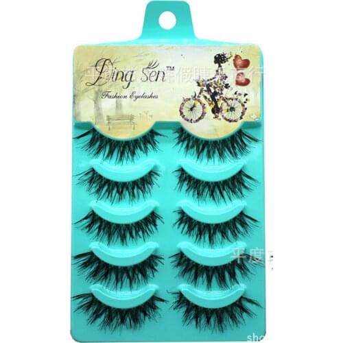 200pcs fashion Thick False Eyelashes Messy Cross Thick Natural Fake Eye Lashes Professional Makeup False EyeLashes new