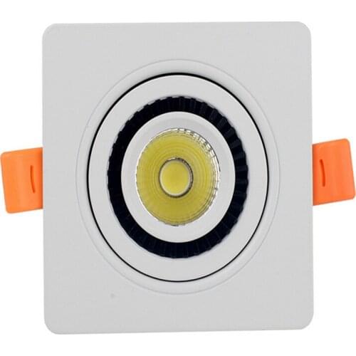 Super bright Square Dimmable COB Led downlight 10W/15W 220V/110V Recessed LED Ceiling light down light Lamp White/ warm white