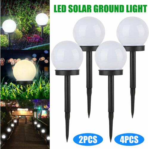2/4/8 PCS Flowerbed Solar Ground Ball Lights LED Path Patio Garden Decking Lamp Outdoors Led Solar Lights Path Lights