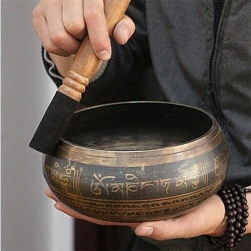 7 Sizes Tibetan Sing Bowl Handmade Music Brass Buddha Sound Bowl Buddhist Supplies Religious Home Decoration New Arriv