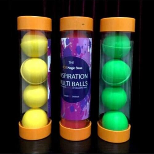Inspiration Multi Balls - 1.75 inch One Ball To Four(Red/Yellow/Green color available) Magic Tricks Stage Accessories Mentalism
