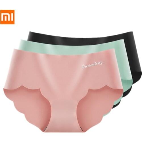 XiaoMi mijia ice silk briefs antibacterial crotch comfortable Panties skin-friendly icy non-marking solid color women underwear