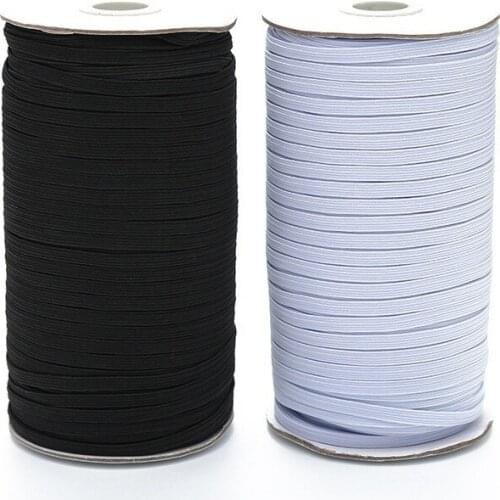 1PCS New 3-12mm Hight Elastic Bands Spool Stretch String White Black Flat Elastic Cord Diy Handmade Accessories Sewing Supplies