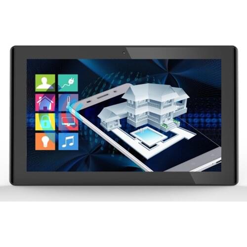 10 inch PoE Android tablet pc flush wall mounted in black (RK3288, 2GB DDR3, 16GB flash, wifi, Ethernet, BT, VESA 75*75mm)