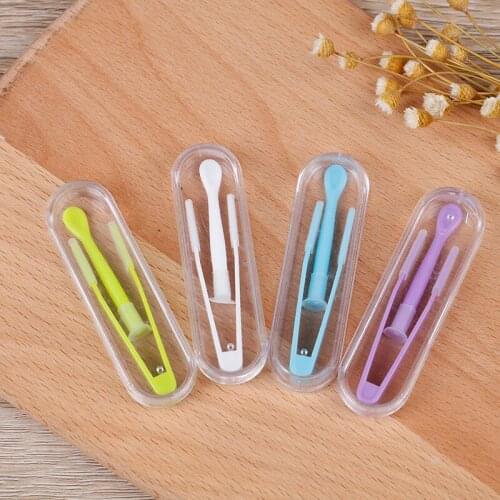 2 Set Portable Contact Lens Inserted Remover Eyes Care Contacts Silicone Tweezers Suction Holder Stick Tool Random Color