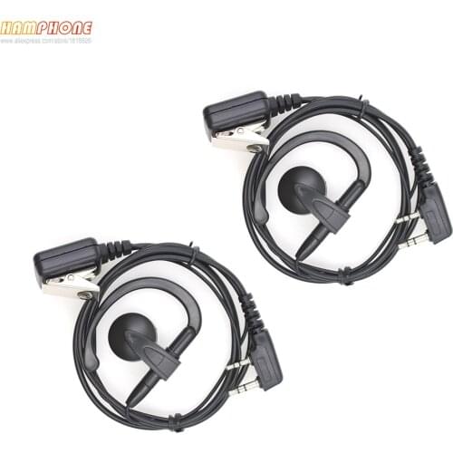 2PCS G-type Earhook Earpiece thick braided wire Walkie Talkie Headset For Two Way Radio Earpiece In-ear C hook for BaoFeng UV-5R