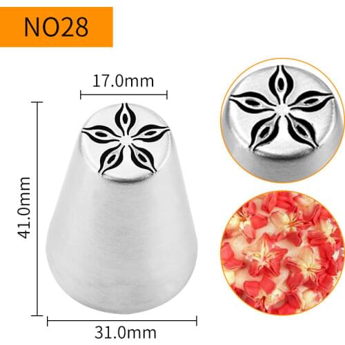 30pcs/lot)Free Shipping Stainless Steel Cake Decorating Specialty Russian Flower Nozzle #NO28