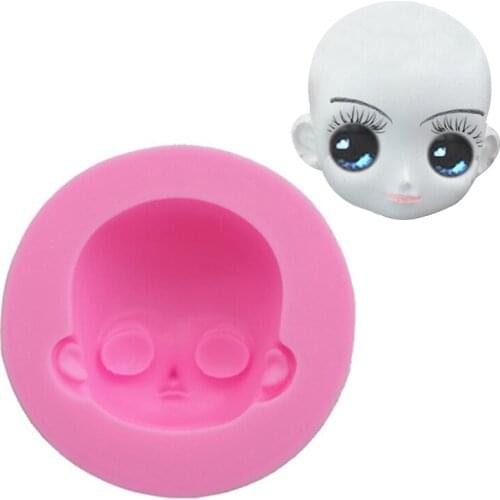 Cute 3D Face silicon mold fondant moulds cake decorating Pastry Baking Tools Kitchen