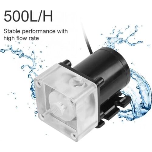 Noiseless CPU Water Bump Computer Water Cooling System Pump G1/4 Thread for PC 500L/H Noiseless CPU Water Cooling System Pump
