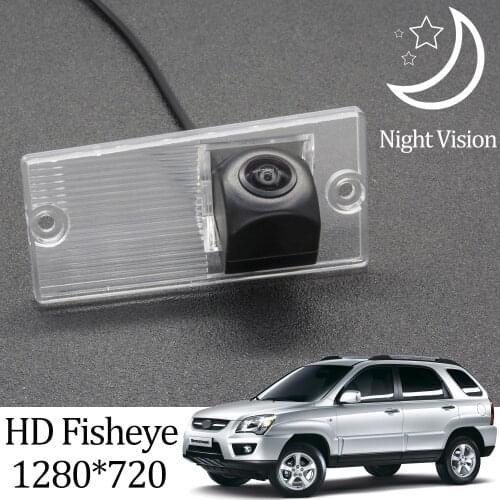 Owtosin HD 1280*720 Fisheye Rear View Camera For Kia Sportage MK2 2005 2006 2007 2008 2009 2010 Car Backup Parking Accessories