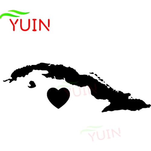 Classic Car Sticler Cubas Island of Love Decal Fashion Body Window Decoration Decals PVC Waterproof Sunscreen Auto Stickers