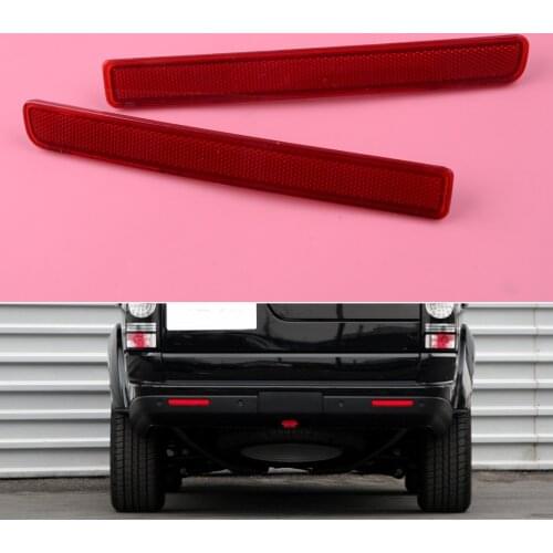 1Pair Plastic Left & Right Rear Bumper Brake Light Reflector Tail Stop Lamp Cover Fit for Land Rover LR3 LR4 Range Rover Sport