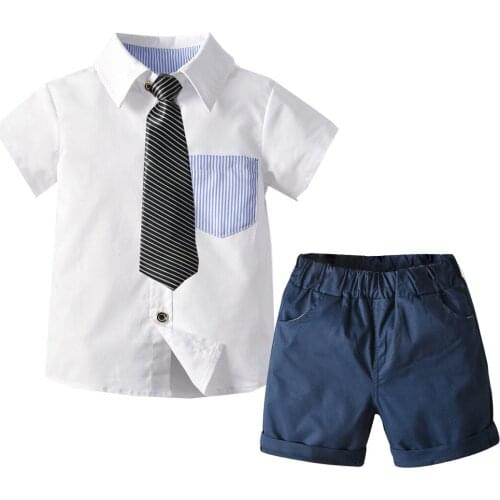 Summer Toddler Boys Sets Casual Short Sleeve Shirt Shorts Kids Clothing for Boy 2 3 4 5 6 Years Baby Child Suit 2020 New Arrival