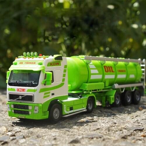 Diecast 1:50 Scale Large-scale Oil Tanker Engineering Transport Vehicle Model Alloy Mobile Refueling Truck Adult Collectible Toy