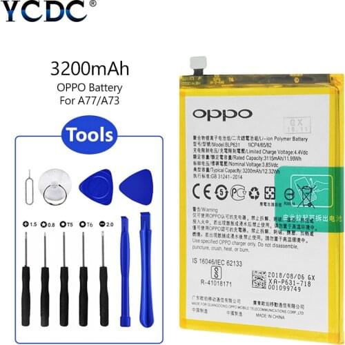 Lithium BLP631 Battery For OPPO A73 A73S A73M A73T A77 A77M A77T With Tools Lipo Li-Po Li-polymer Rechargeable phone battery