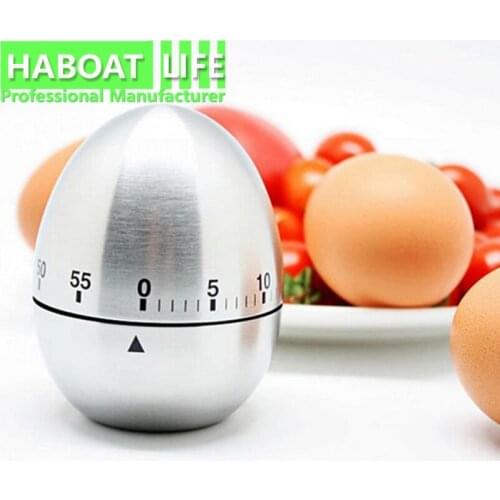 Mechanical Egg Kitchen timer Cooking Timer Alarm 60 Minutes Stainless Steel Kitchen Tools Kitchen Gadgets Timer D