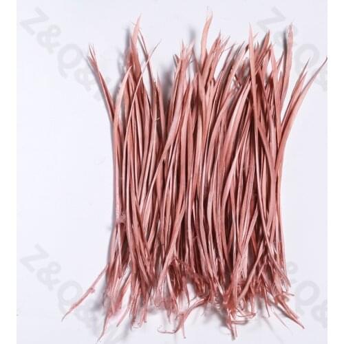 Natural 6-8 inches (15-20CM) goose feather monofilament side feather dyed rust color 100-500pcs DIY craft jewelry decoration