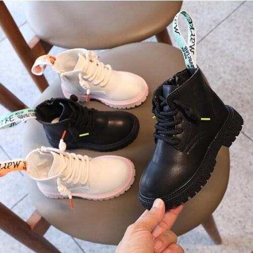 New Autumn Kids Snow Boots Childrens Winter Ankle Winter Girl Fashion Short Boots Unisex PU Leather Shoes For kids Snow Shoes