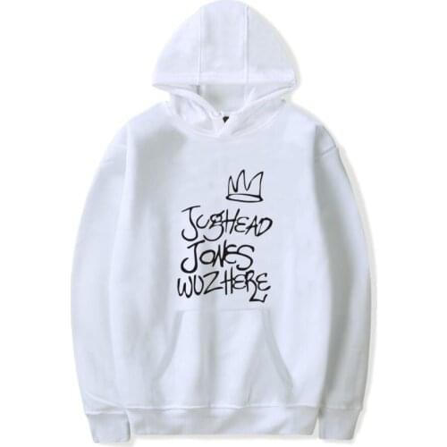 New Couples Hoodies Riverdale Jughead Jones Wuz Here Hoodie Sweatshirt Men Women Hoodies Harajuku Fashion Hooded Hoody Pullovers