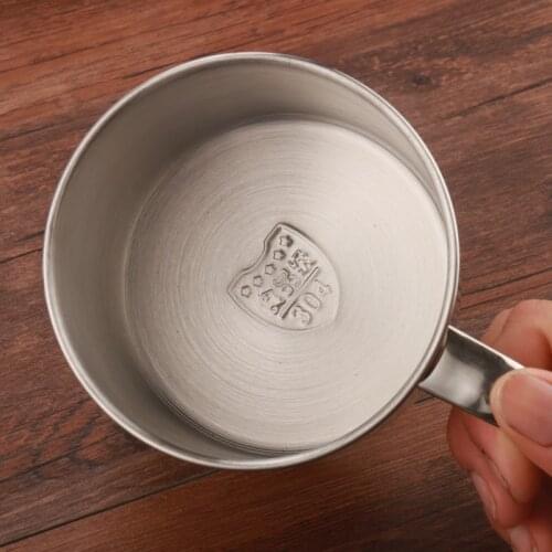 Single layer stainless steel water cup