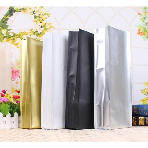 Factory wholesale 50pcs 2 pound Lamination Aluminum foil bag for coffee tea packaging bags side gusset sealed food bags
