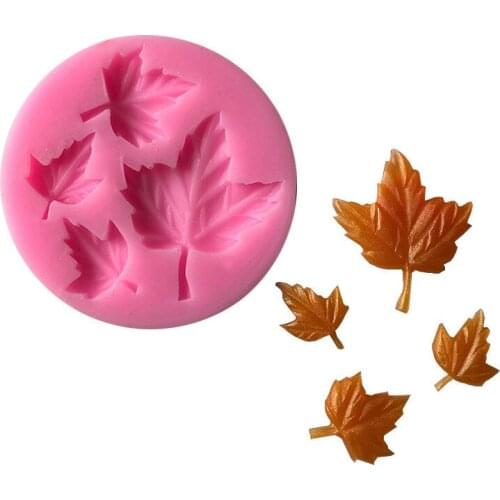 Autumn Maple Leaf Silicone Mold, Chocolate Fondant Mold, Clay Soft Washing Manual Epoxy Mold Cake decorating tools