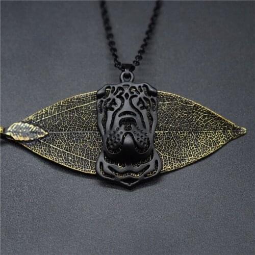 4 Colors New Chinese Shar Pei Charm Necklace Trendy Metal Dog Jewellery Chinese Shar Pei Pendant Necklace Women