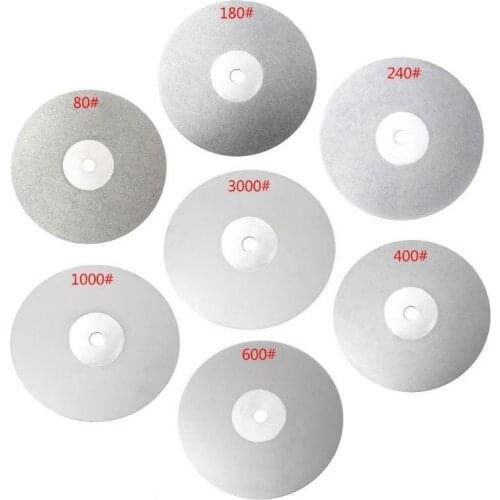6/4 Inch 150/100mm Diamond Coated Flat Lap Disc Jewelry Polish Grinding Wheel JDH99