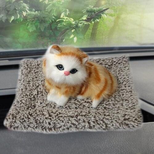 Plush Simulation Cute Cat Stuffed Toy Home Car Decor Odor Removal Embedded Bamboo Charcoal Bag Baby Gift Toys