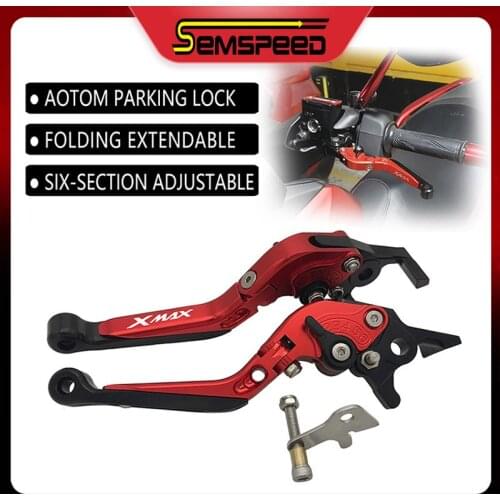 Latest For Yamaha XMAX 300 XMAX 250 XMAX 125 2020 SEMSPEED CNC Motorcycle Handle Clutch Brake Levers With Auto Parking Lock